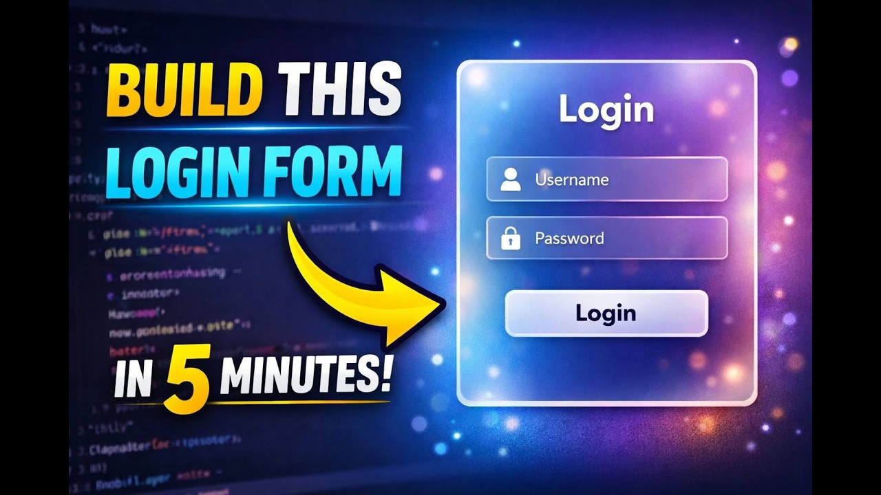 HTML & CSS Login Form Tutorial (Beginner Project) - YouTube