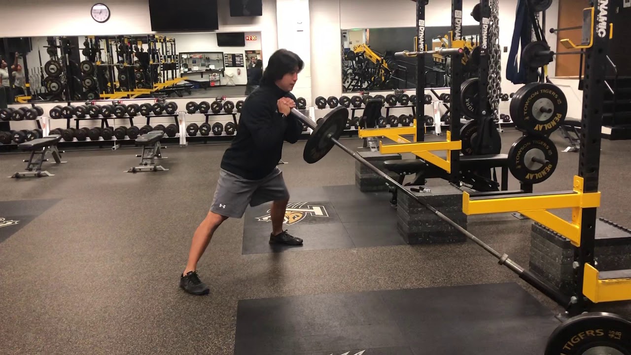 Landmine Lateral Squat - YouTube
