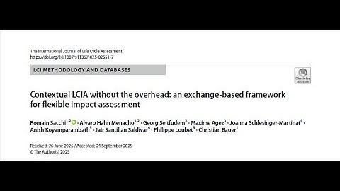 Contextual LCIA without the overhead: an exchange‑based framework for flexible impact assessment
