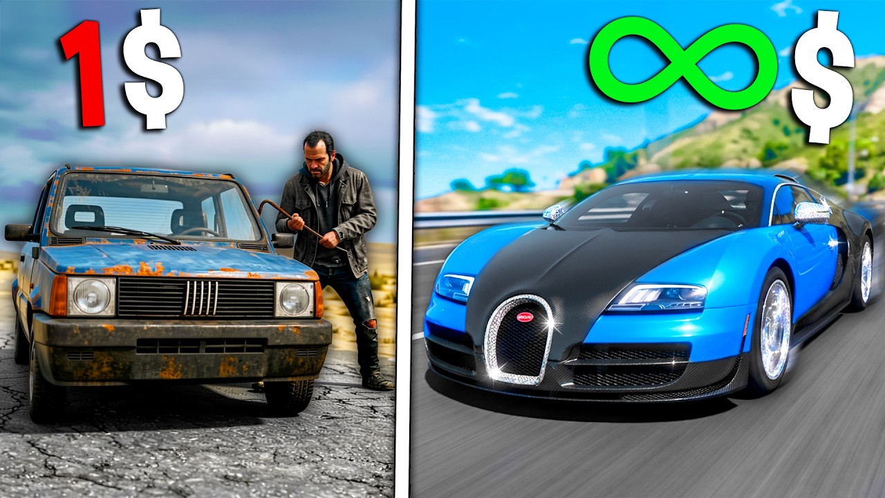 MAFIOSO DA 1$ A 1.000.000$ - RUBO LE AUTO e chiedo il RISCATTO su GTA 5! 🚀