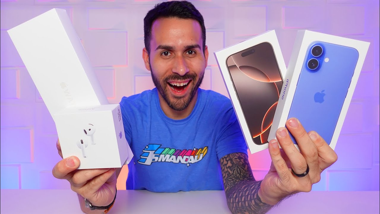 iPhone 16 y 16 Pro, Apple Watch 10 y AirPods 4 - MEGA Unboxing en