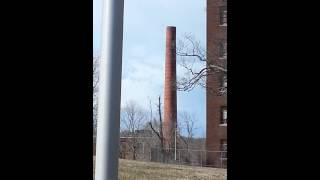 Demolition of the kppc power plant smoke stack