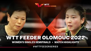 Ni Xia Lian vs Qian Tianyi | WS-SF | WTT Feeder Olomouc 2022