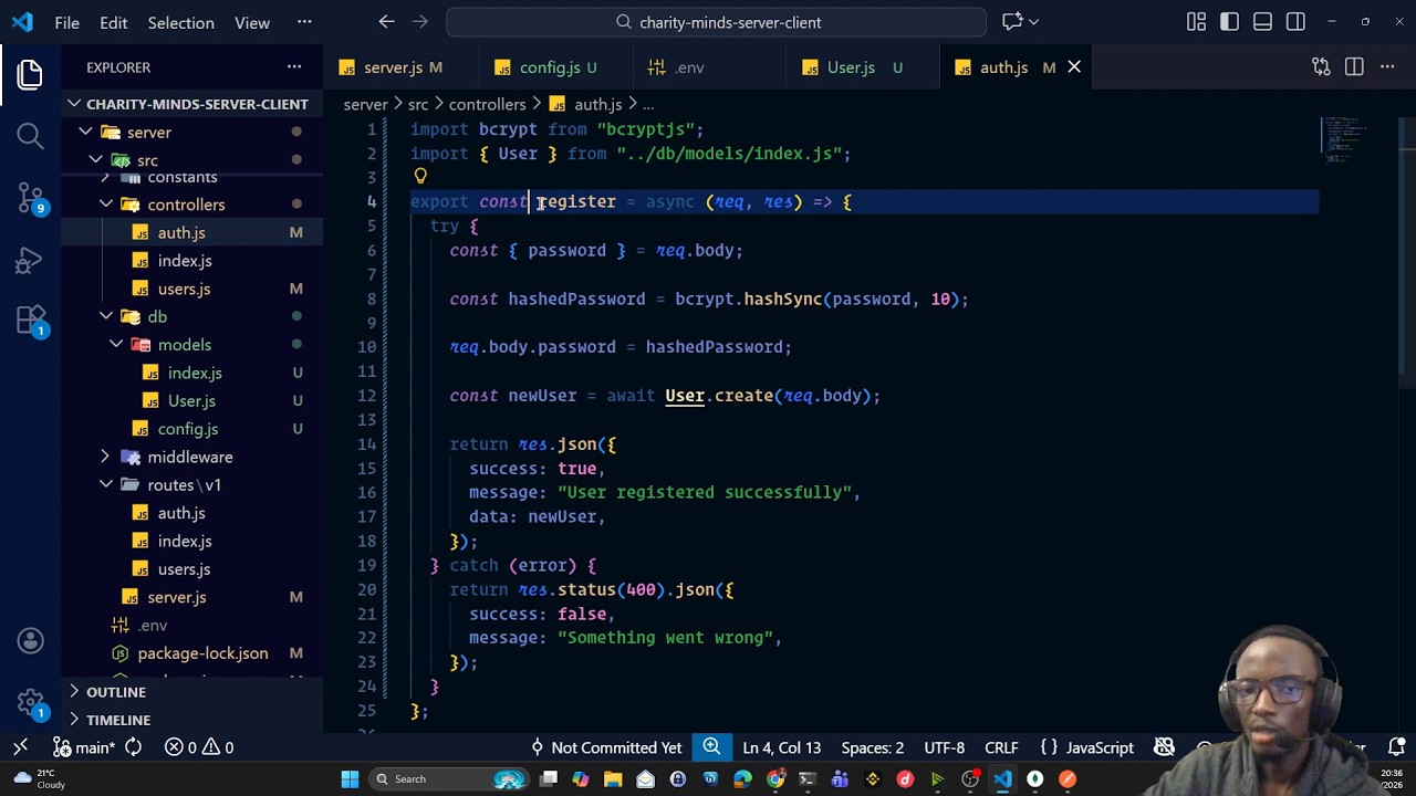 Authentication: Part 1,  Registration Flow