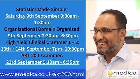 MRCGP AKT Masterclass Webinars - Statistics, Admin, High Yield Clinical + AKT Booster Bundle!