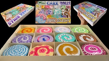 Mini Cake rolls 3D PAPER SQUISHY + Package box