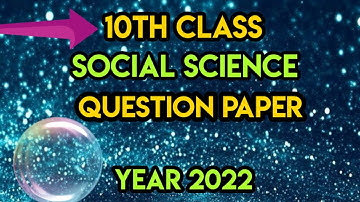 10th class sst question paper of 2022 | Term 2 social science question paper