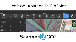 Lot bzw. Abstand zur Ebene in Punktwolke in PinPoint messen - Scanner2GO