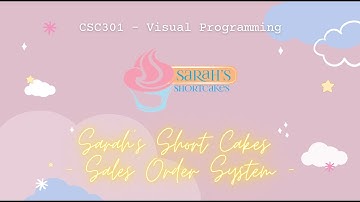 Visual Programming Project using VB.NET - Sarah