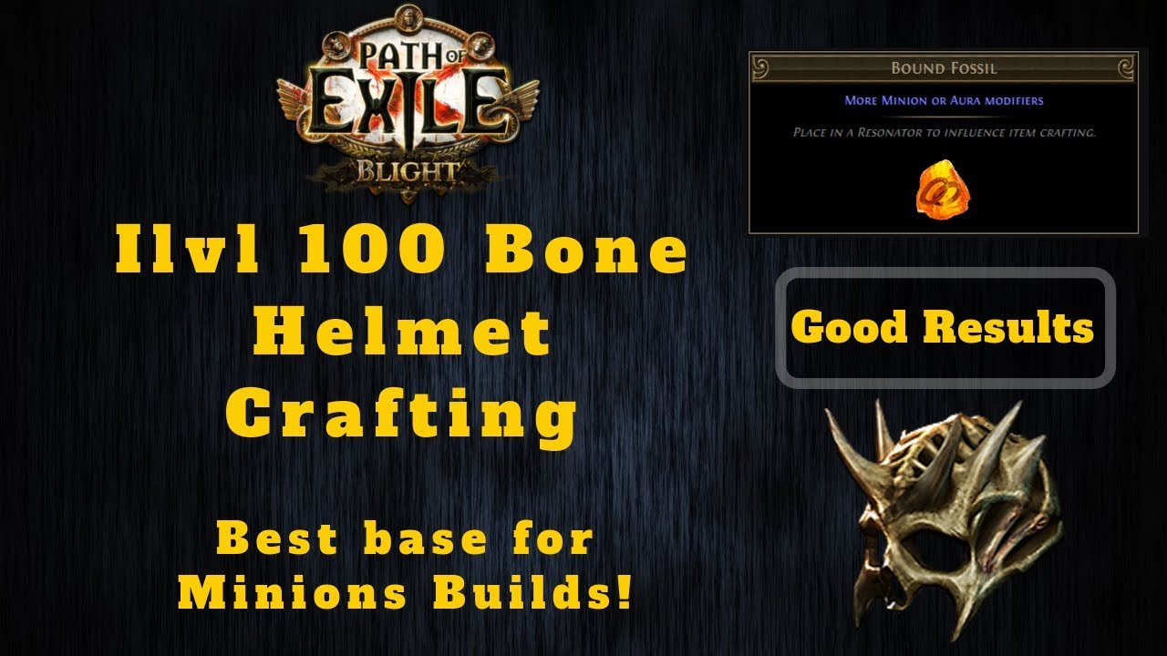 Уникальные шлемы пое. Bone Helmet POE.