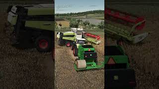 Harvesting and Manufacturing of Straw Bales #farmingsimulator22 #FS22 #Shorts #Agriculture