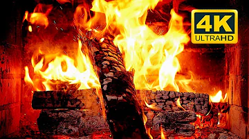 🔥 FIREPLACE Ultra HD 4K. Fireplace with Crackling Fire Sounds. Fireplace Burning. Fire Background