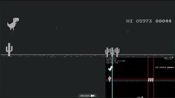 I made a google dinosaur bot to learn CV2