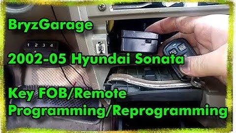 2002-05 Hyundai Sonata Key FOB Remote Programming