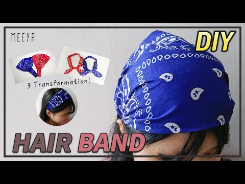 DIY|헤어스카프&헤어밴드 만들기|bandana| 3단 변신|정유미 머리띠| 두건 | 리본 |반다나| Hair Band | Hair Scarf|バンダナ|Écharpe cheveux