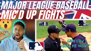 🇬🇧BRIT Reacts To MLB MIC’D UP FIGHTS!