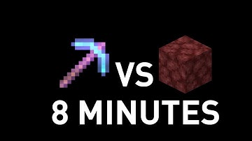 Efficiency V Diamond Pickaxe vs Netherrack for 8 Minutes