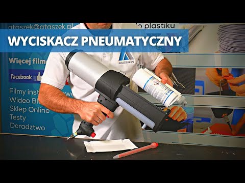 Pistolet pneumatyczny do kleju dwuskładnikowy 400-490ml wideo