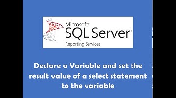 Declare a variable and set the result value of a select statement to the variable