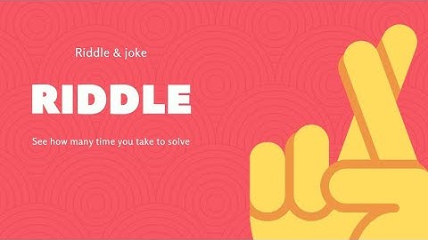 RIDDLE! What has a thumb and four fingers, but is not a hand? #riddle #joke