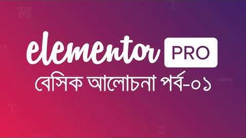 Elementor Tutorials In Bangla 2019| Basic to Advanced  Part 01