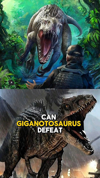 Can Giganotosaurus Defeat a Fully Grown Indominus Rex? #jurassicworldrebirth #indominusrex