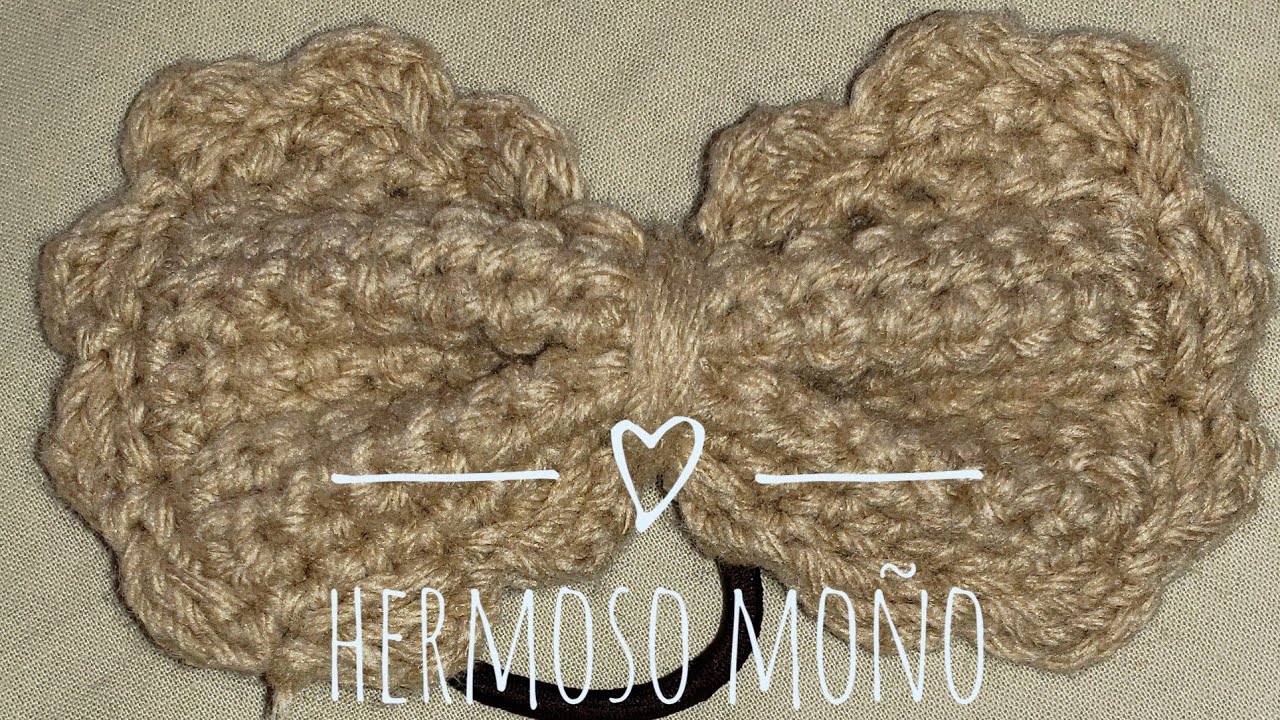 Moño a crochet , paso a paso / tejiendo con amor..!! - YouTube
