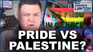 Pride and Palestine protesters clash