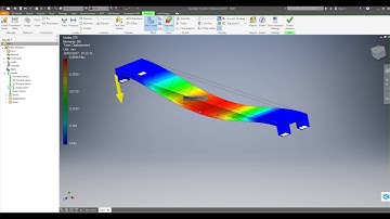 Inventor- Simple Stress Analysis - Gravity bending