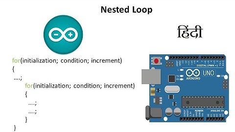 Nested Loop  for in for loop in Arduino IDE Hindi