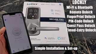 Lockly Secure Pro Smart Door Lock Guest Access, Fingerprint And Remote Unlocking