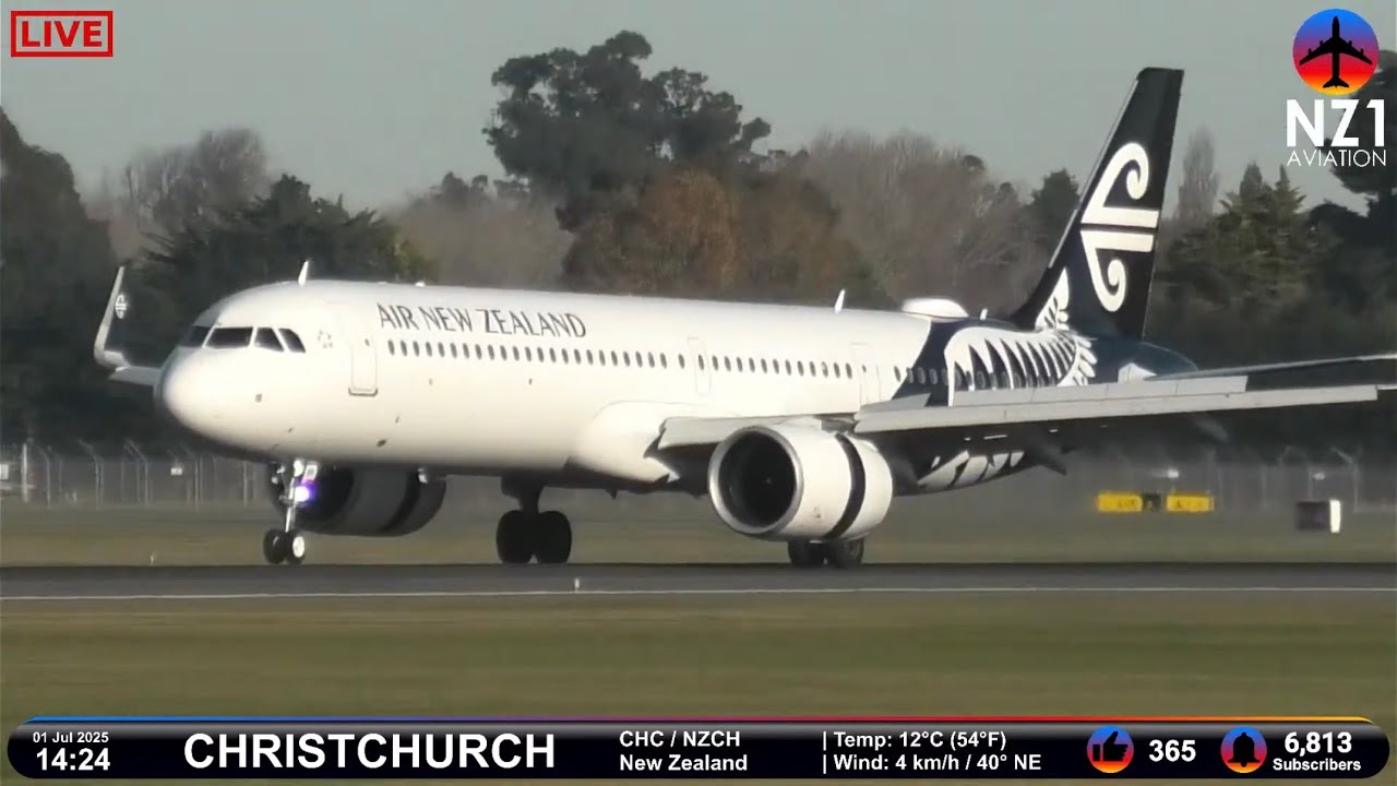 🔴 LIVE Planespotting | Christchurch Airport - New Zealand - 01 Jul 2025 ✈️