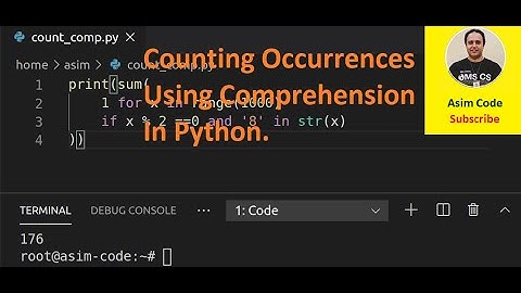 Counting Occurrences Using Comprehension In Python