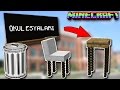 GERÇEKÇİ OKUL EŞYALARI !! (Minecraft)