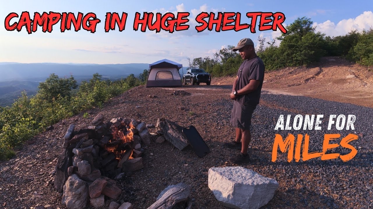 Alone For Miles - Large Shelter Camping In Remote Mountain Range