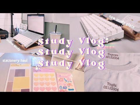 ✧STUDY VLOG✧ có một sự thay đổi nhỏ xíu// take notes, stationery haul, birthday gift...//salt_cutee