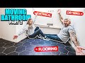 Couple Relocates Entire Bathroom Together (PT.2) | DRYWALL, ELECTRICAL &amp; TILE