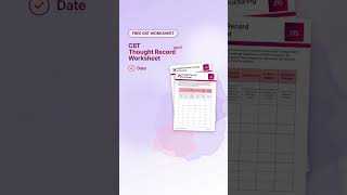 CBT Thought Record Worksheet – free PDF for therapists #shorts