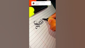 How to write Saksham in Calligraphy || Neat & clean handwriting || @areyoureadyguys0 || #shorts