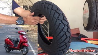 BEST TYRE FOR HONDA ACTIVA , Dio ,Access burgman,aviator,fasino,mrf METEOR TUBELESS 90/100-10