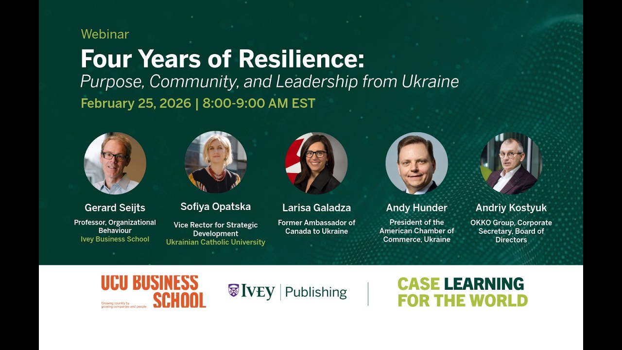 Four Years of Resilience:  Purpose, Community, and Leadership from Ukraine