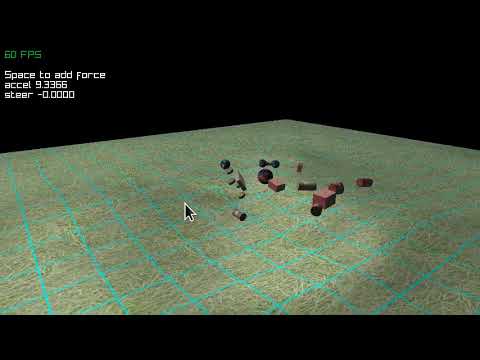 car dynamics with ODE and Raylib