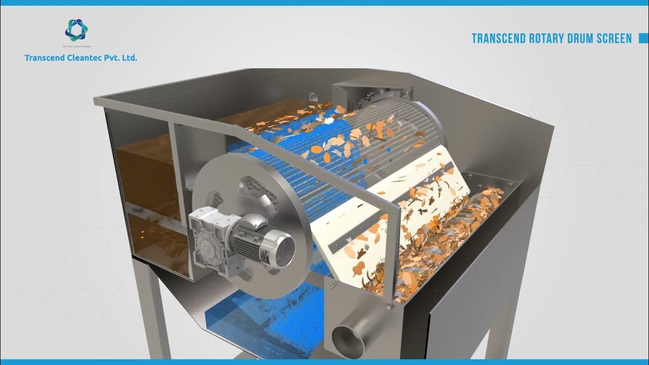 Rotary Drum Screen Transcend Cleantec Pvt. Ltd. YouTube