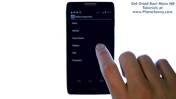 Motorola Droid Razr Maxx HD - How Do I Setup Screen Lock Pattern Pin Password Face Unlock