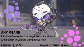 Ramattra's (Cute Spray) Any Means Achievement