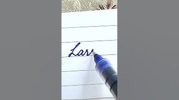 Larry - Beautiful name in Cursive writing | Cursive writing for beginners | #shorts