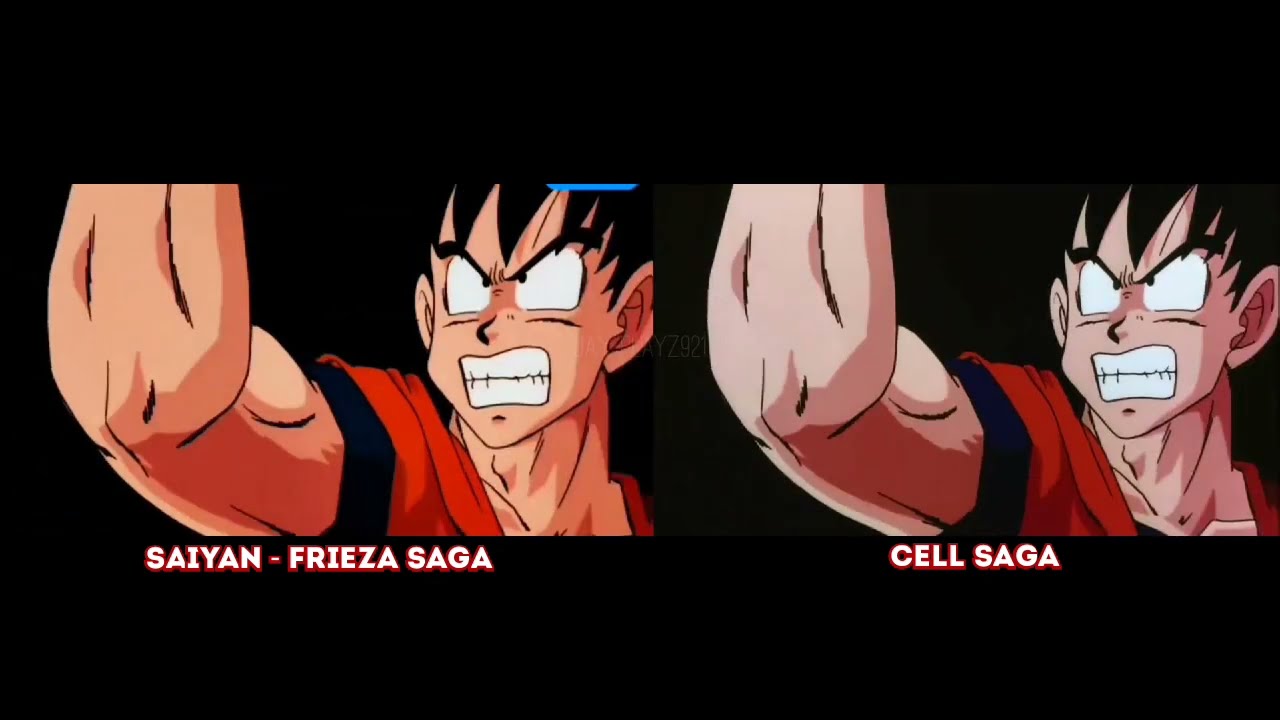 Dragon Ball Z | OP "Cha-La Head Cha-La" | Saiyan-Frieza Saga & Cell Saga [Movie Version, Comparison]