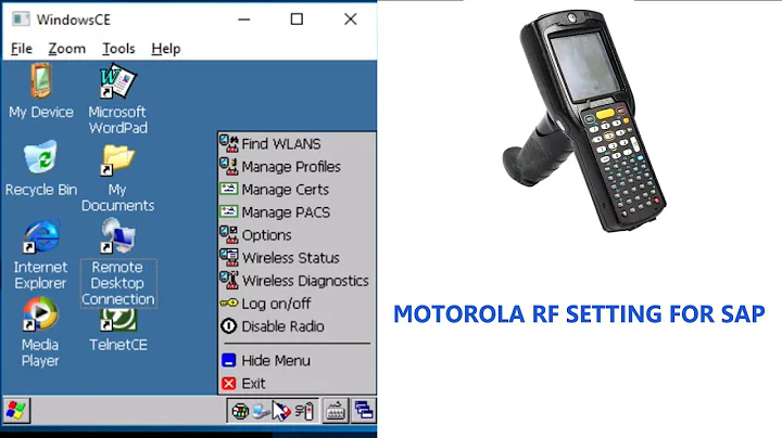 Motorola / Symbol RF Scanners MC3100 / MC3200 Setting for SAP