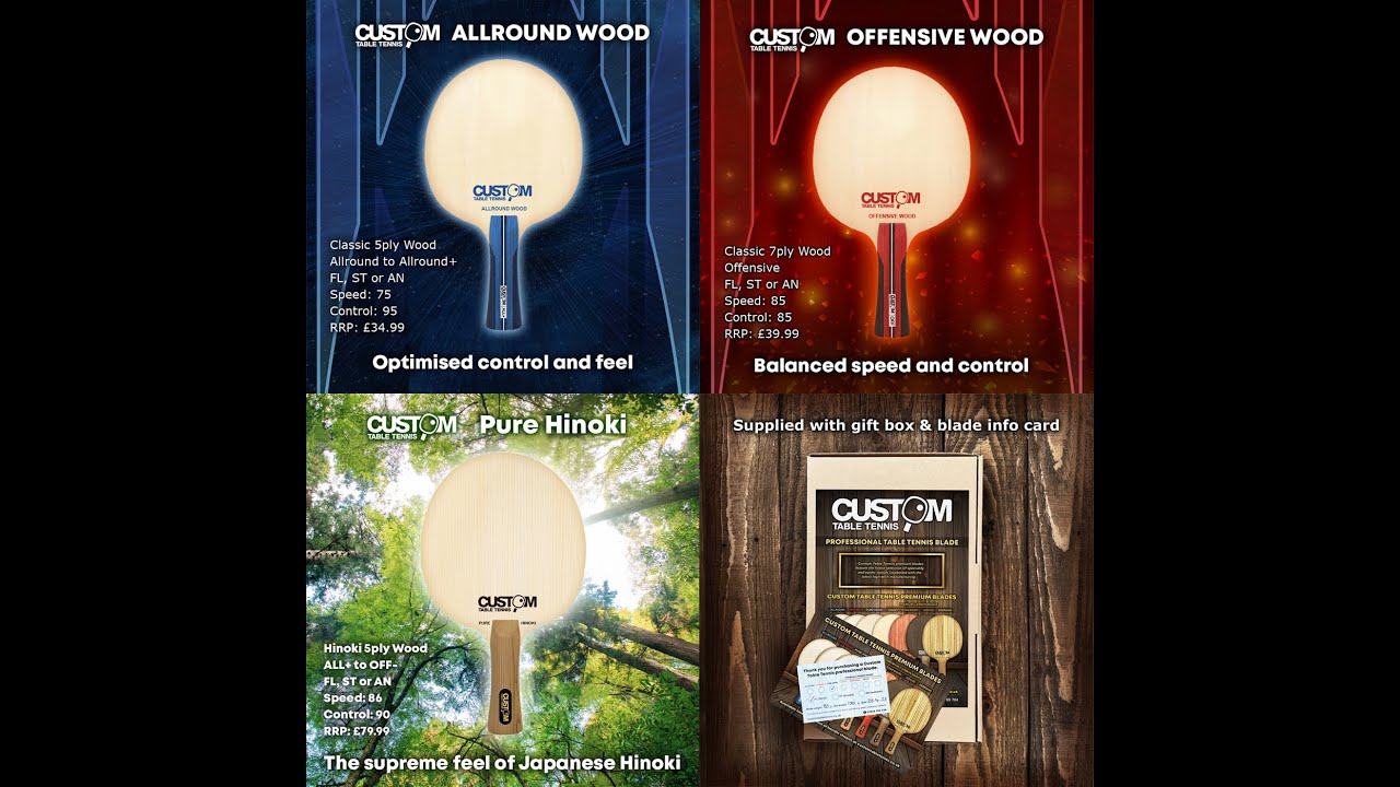 A closer look at the Custom Table Tennis Wood Blades YouTube