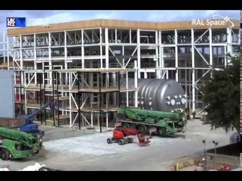 Time lapse installation of the Large Space Test Chamber in the National Satellite Test Facility.